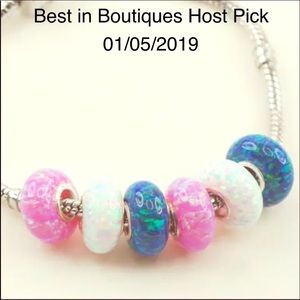 Opal bead with silver Core